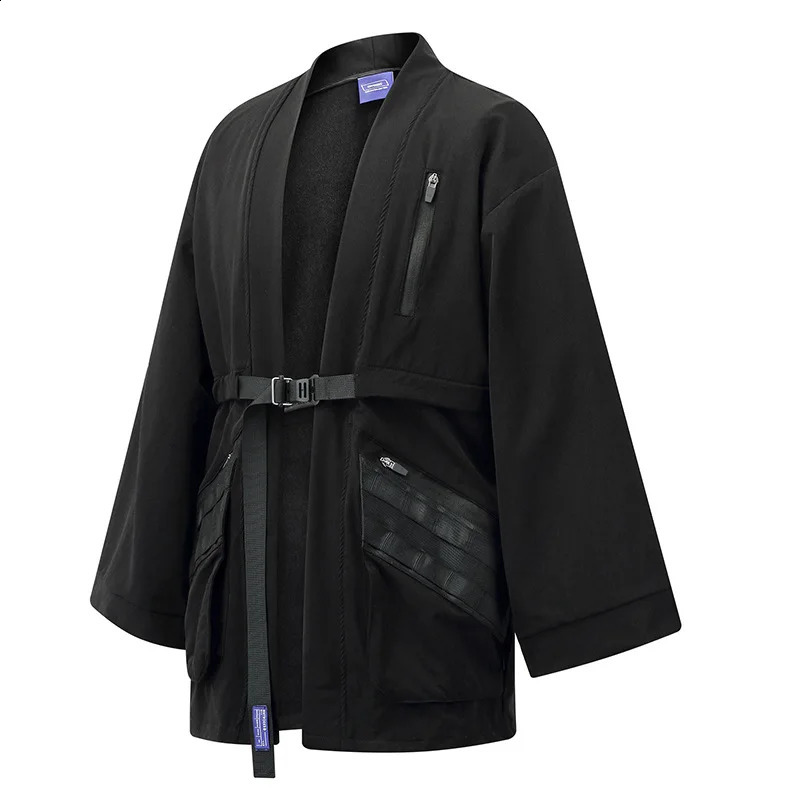 HKSH Spring Autumn Functional Ninja Taoist Robe Long Sleeve Loose Coat Punk Dark Windbreaker Mens Chic Techwear HK0168 240822