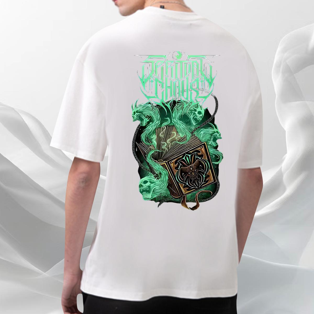 Classic T Shirt For Man 230g 100% Cotton skull Street Wear Customized Print Round Neck Short Sleeve Men Clothes T-Shirt DIY Customized Tee Shirt