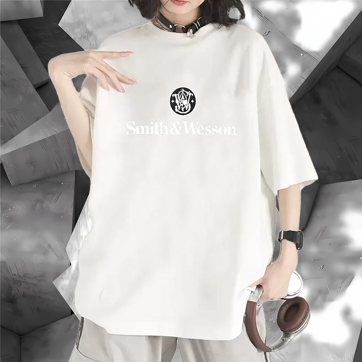 Free Shipping Womens Tshirts 230g 100% Cotton letter Outdoor T Shirts Women Breathable Crew Neck Anime Tops Tees
