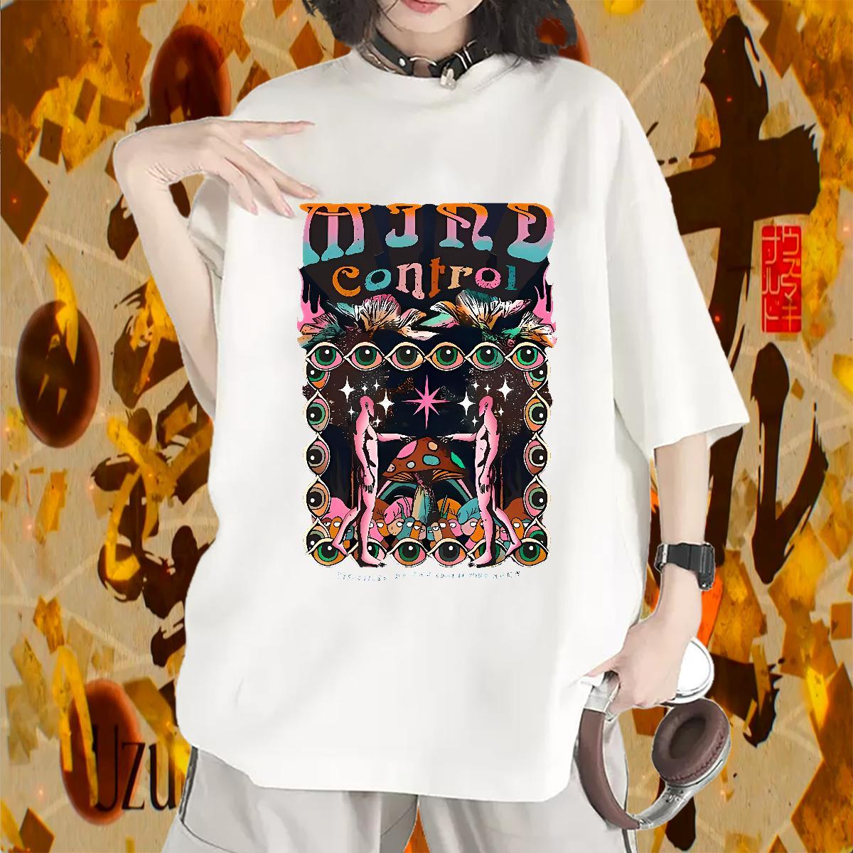 Brand Couples T Shirts 230g Pure Cotton eyes Spring Summer T Shirts Women Crew Neck Customized Tops Tees