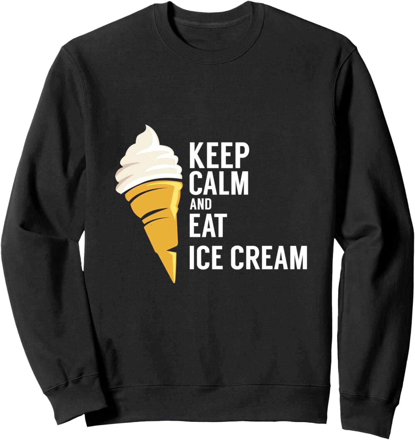 Long Sleeve Shirts for Men sweatshirt Keep Calm And Eat Ice Cream Sweet Flavor Tasty Sweatshirt T shirt Tee Streetwear Casual tops clothes