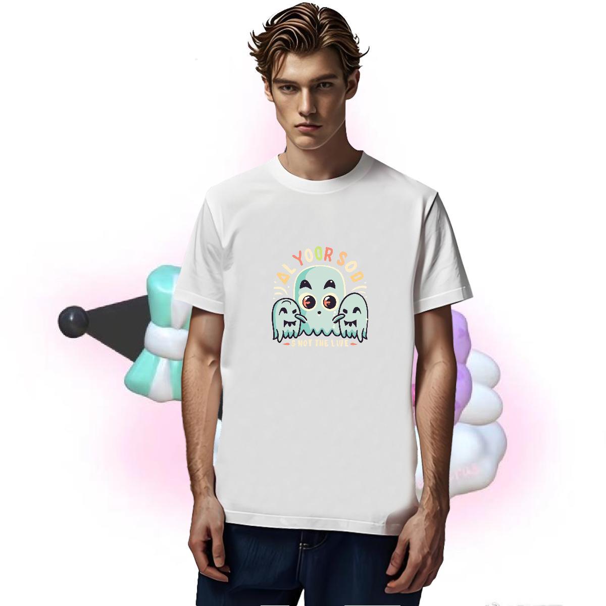 Popular Men T Shirts 230g Cotton skull High Street Hip Hop White Plus Size Breathable Men Tshirts New Arrival Tee Shirt