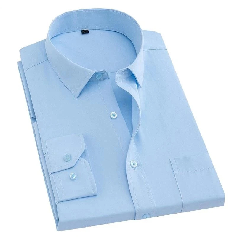 Large size 10XL 11XL 12XL 13XL shirt business office comfortable mens long sleeve top 240822