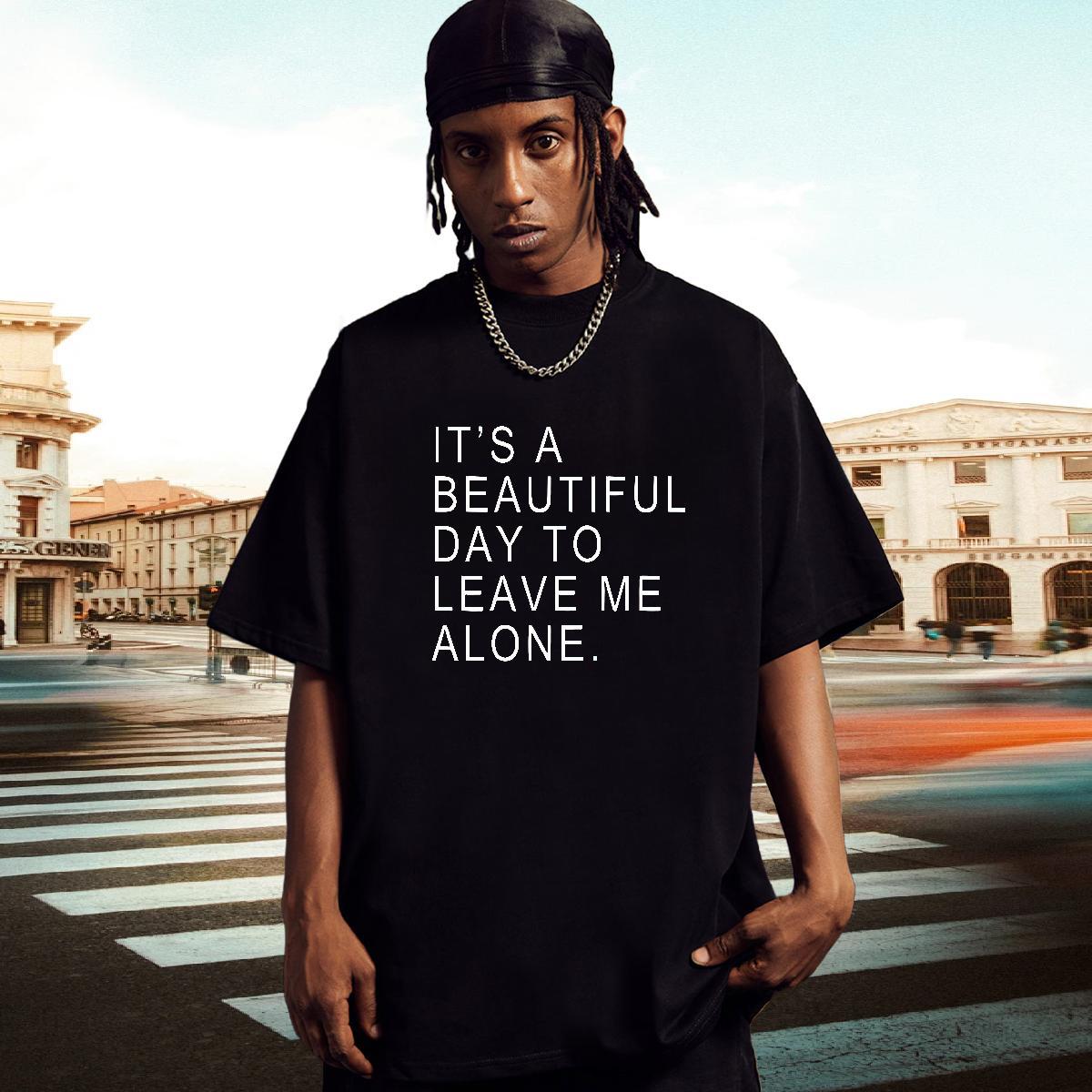 Cool Design Man T Shirts 230g Cotton letter Street Casual Cartoon Printing L-4XL Round Neck Short Sleeve Men Tops Tees 2024 DIY Wear