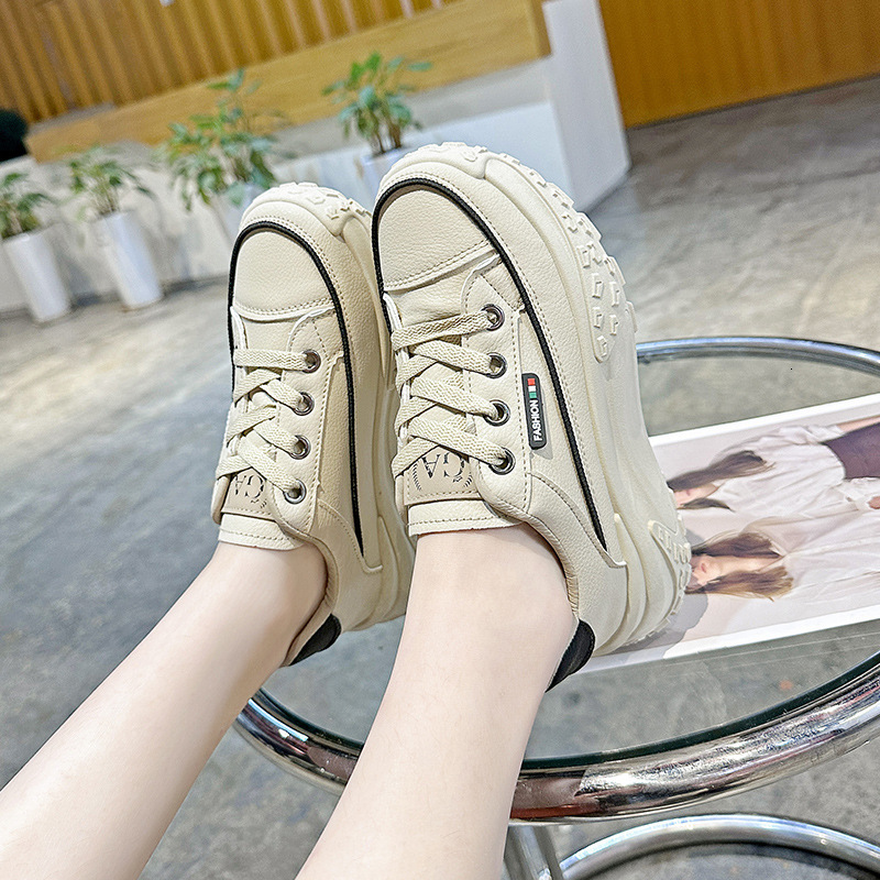 Ddmysports Little White Autumn New Korean Edition Versatile Female Students Thick Sole Board Casual Sports Women S Shoes Lightweight OUTDOOR