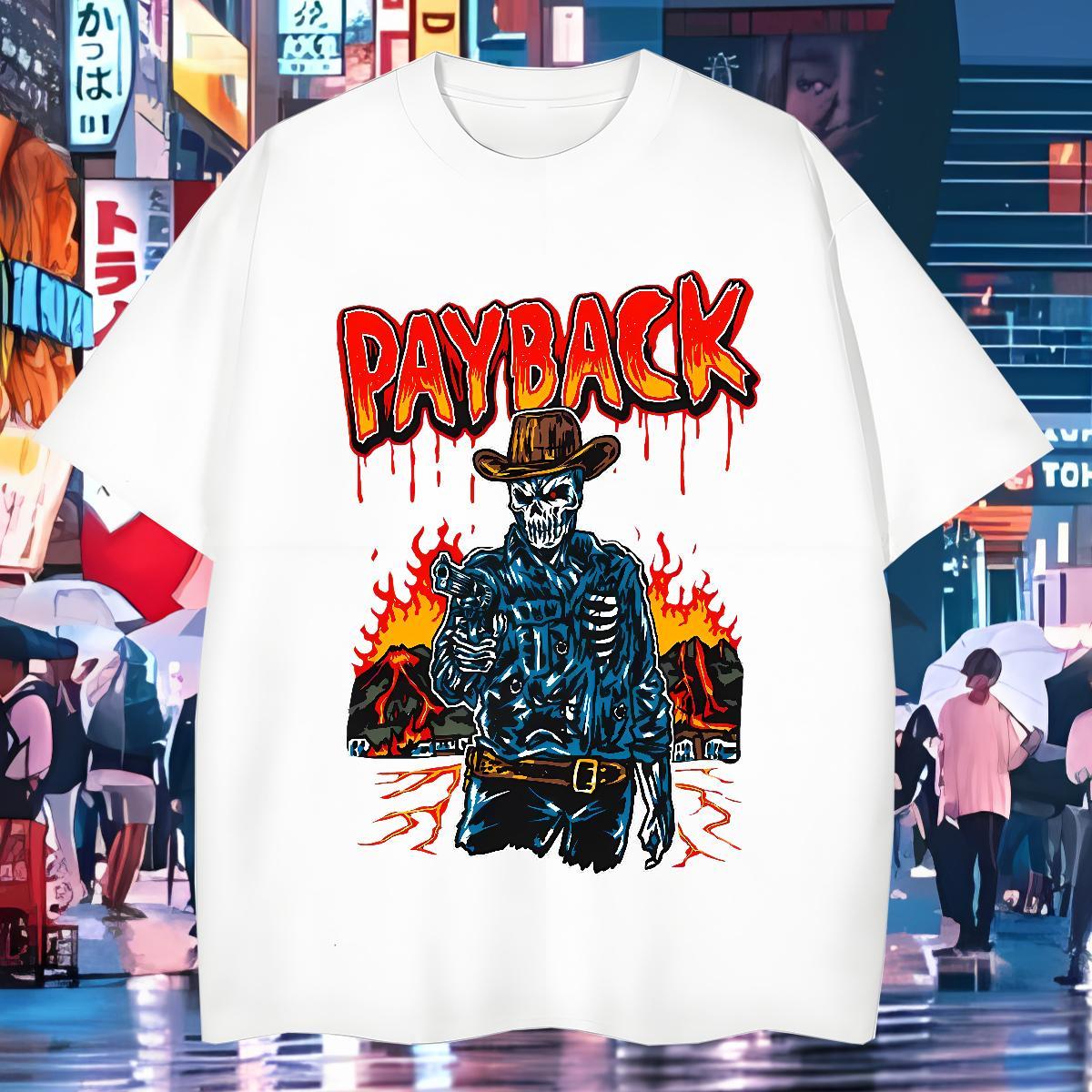 Brand T Shirt For Man 230g Cotton skull Street wear Hip Hop Custom Print Plus Size Breathable Men Clothes T-Shirt Factory Direct Tops Shirt