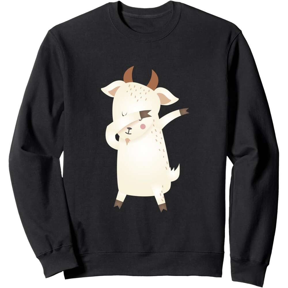 Long Sleeve Shirts for Men sweatshirt Cute Dabbing Goat Lover Animal Fun Gift Sweatshirt T shirt Tee Streetwear Casual tops clothes
