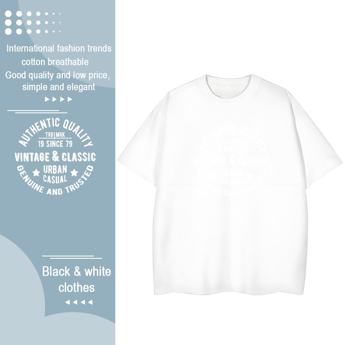 Comfortable Women Tees 230g Pure Cotton letter Daily Wear Women T Shirts Crew Neck Anime Tops Shirt