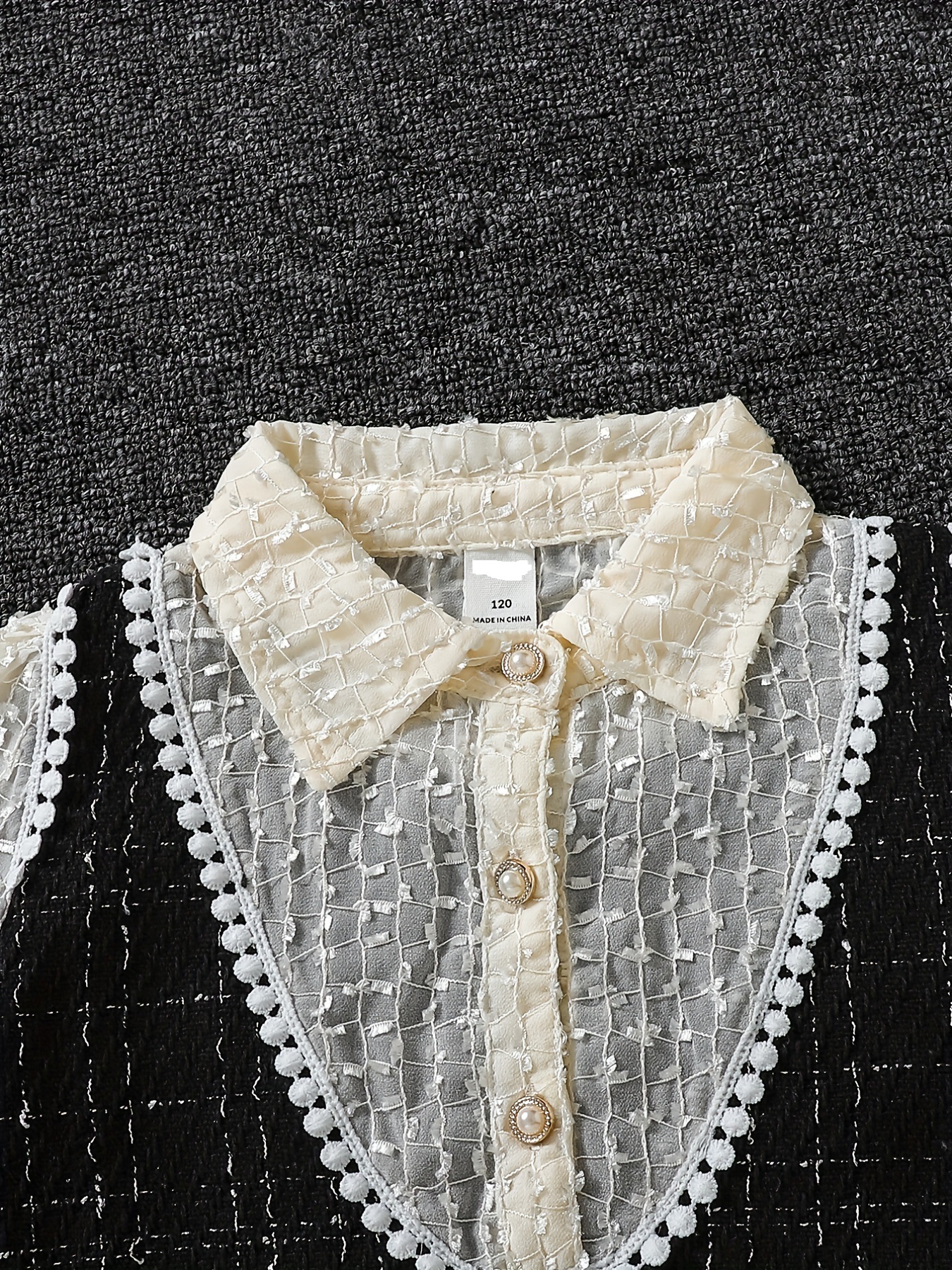 Girls' woven jacquard fabric autumn and winter dres