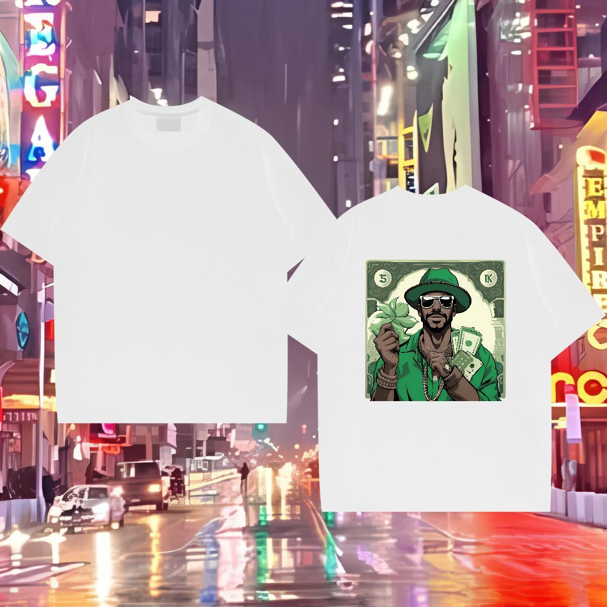 Soft T-Shirts 230g Cotton cash Summer Casual DIY Printed Short Sleeve O-Neck Men Clothes T-Shirt Fashion Design Tees Shirts