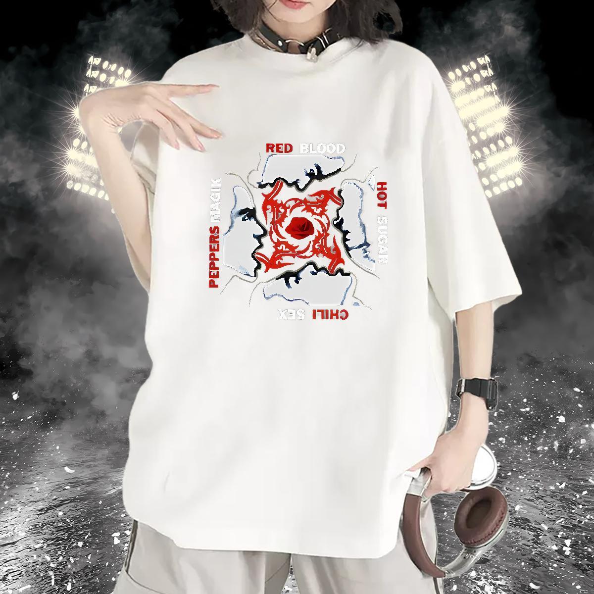 Loose fit Woman Tshirt 230g 100% Cotton scary Sports Casual T-Shirts for Women Breathable Crew Neck Oversized Top Shirts
