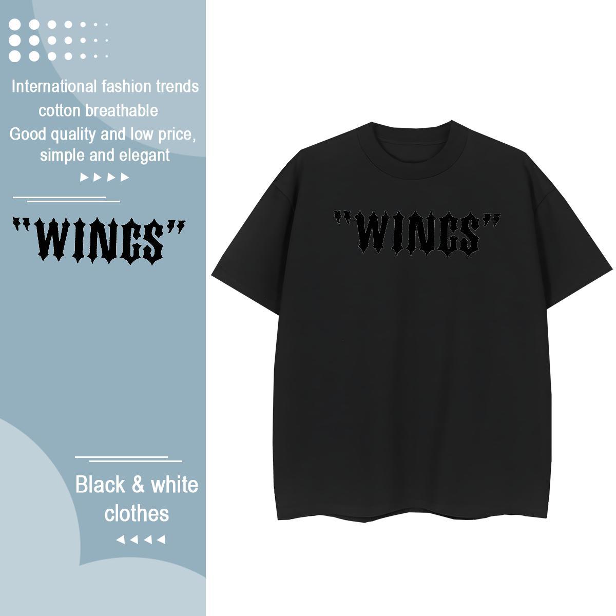 Loose Women Tshirts 230g Cotton letter High Street Hip Hop Woman T Shirts Crew Neck Breathable Customized Tops