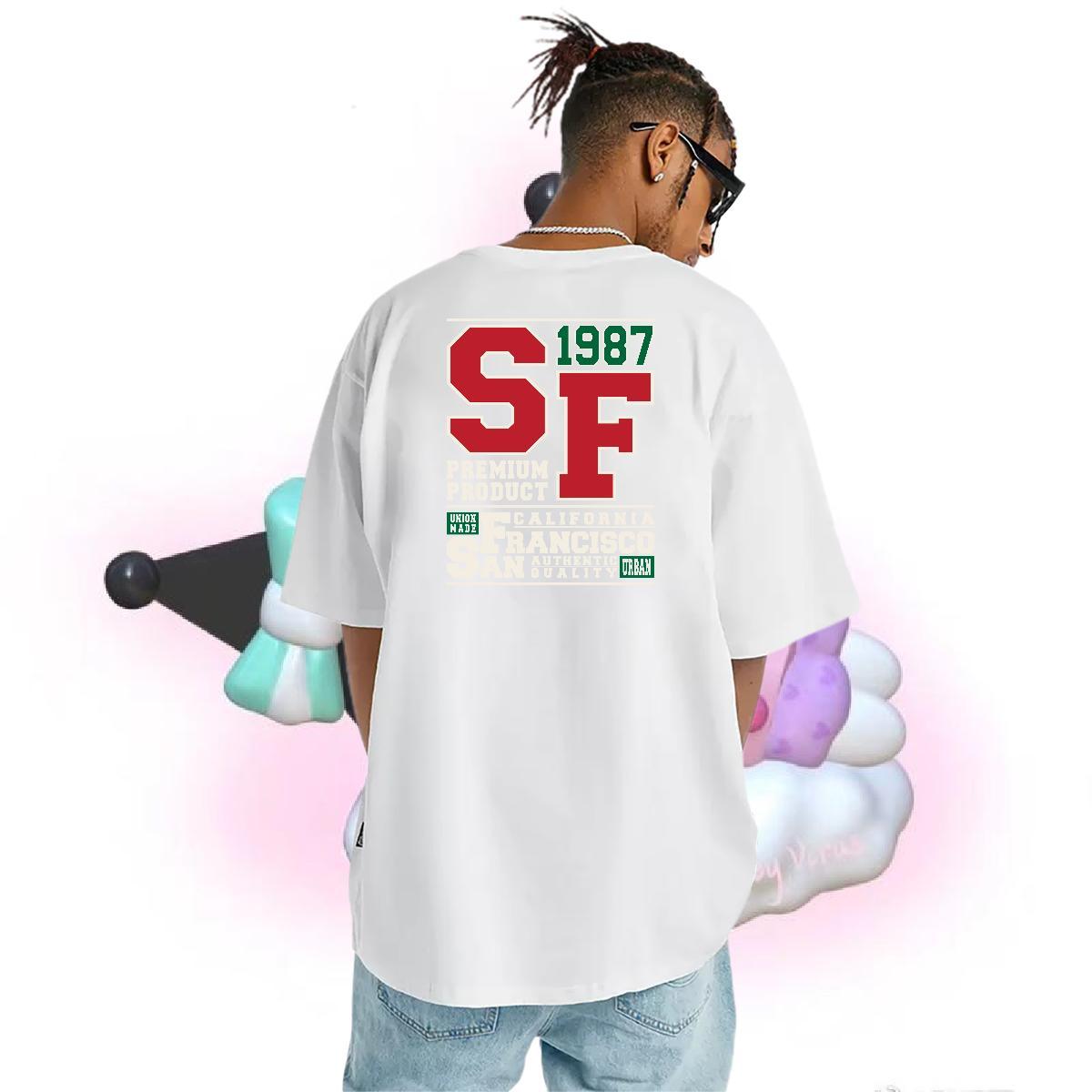 Soft Man T Shirts 230g Pure Cotton letter Beach Custom Anime Short Sleeve O-Neck Tshirt for Man Woman Brand Top Tees