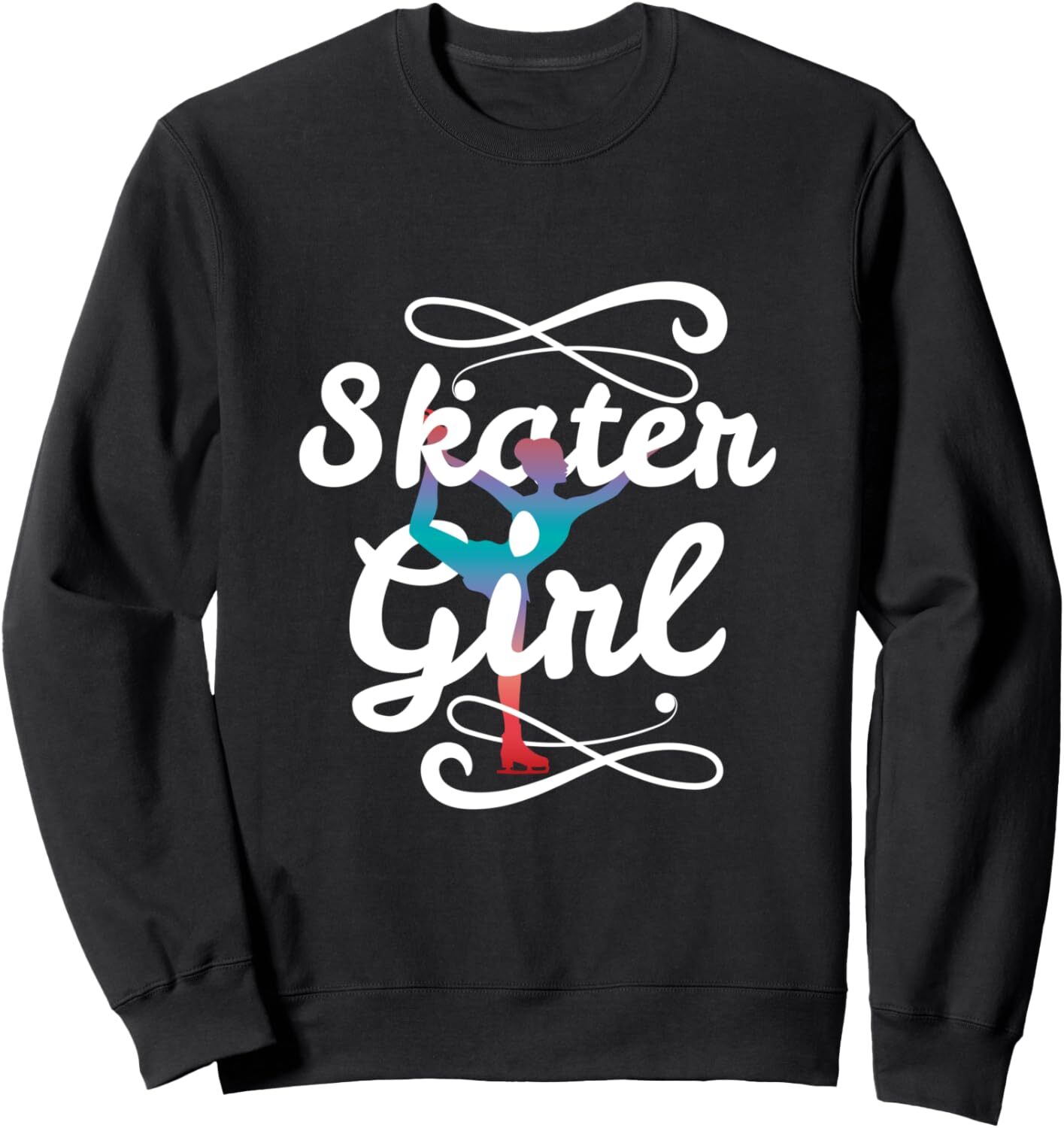 Long Sleeve Shirts for Men sweatshirt Retro Ice Skating Girl Funny Gift Skate Lovers Sweatshirt T shirt Tee Streetwear Casual tops clothes