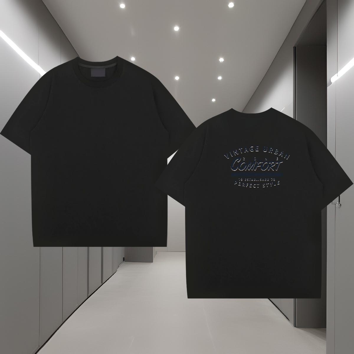 Free Shipping T Shirt For Man 230g Pure Cotton letter High Street Hip Hop Custom Anime Round Neck Short Sleeve Mens Tshirts Stylist Clothes