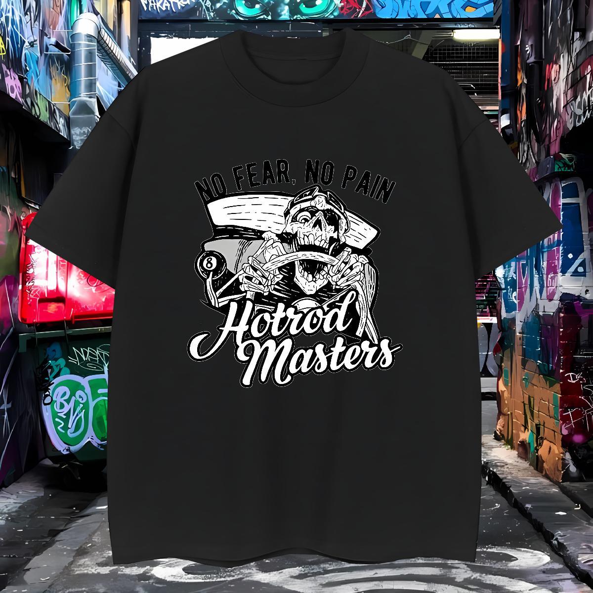Wholesale Men T Shirts 230g Cotton skull Street wear Hip Hop Plus Size Cartoon O-Neck Short Sleeve Men Clothes T-Shirt 2024 Summer Tee Shirt