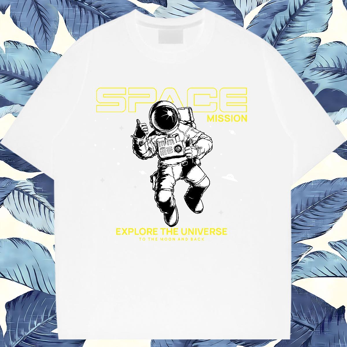 High quality Tshirt for Man Woman 230g Cotton universe Hip Hop T Shirt For Woman Short sleeve Soft DIY Printed Tops
