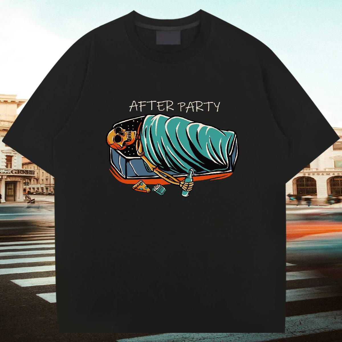Wholesale T Shirts Men 100% Cotton 230g skull Anime Printing Street Customized Print O Neck Short Sleeves Men Clothes T-Shirt DIY Customized Top Tees