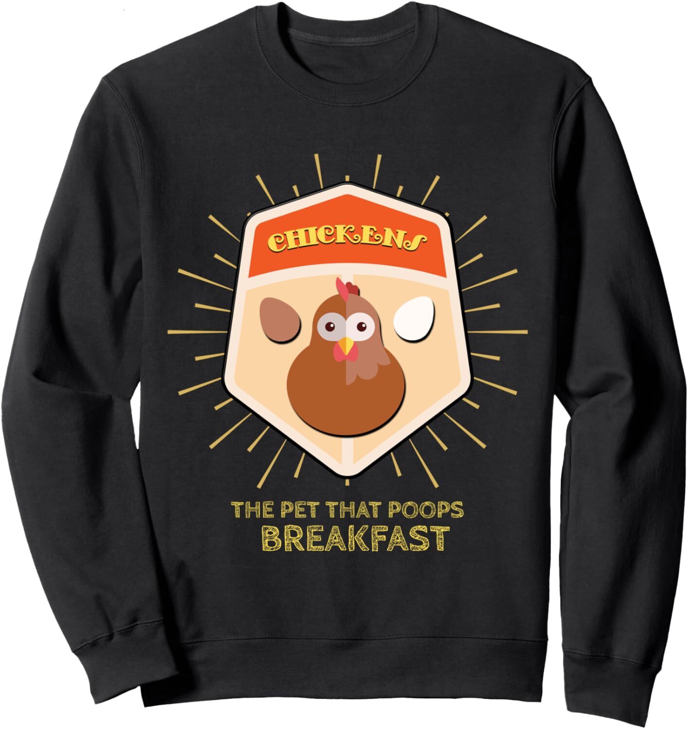 Long Sleeve Shirts for Men sweatshirt Chickens The Pet That Poops Breakfast Funny Hen Egg Sweatshirt T shirt Tee Streetwear Casual tops clothes