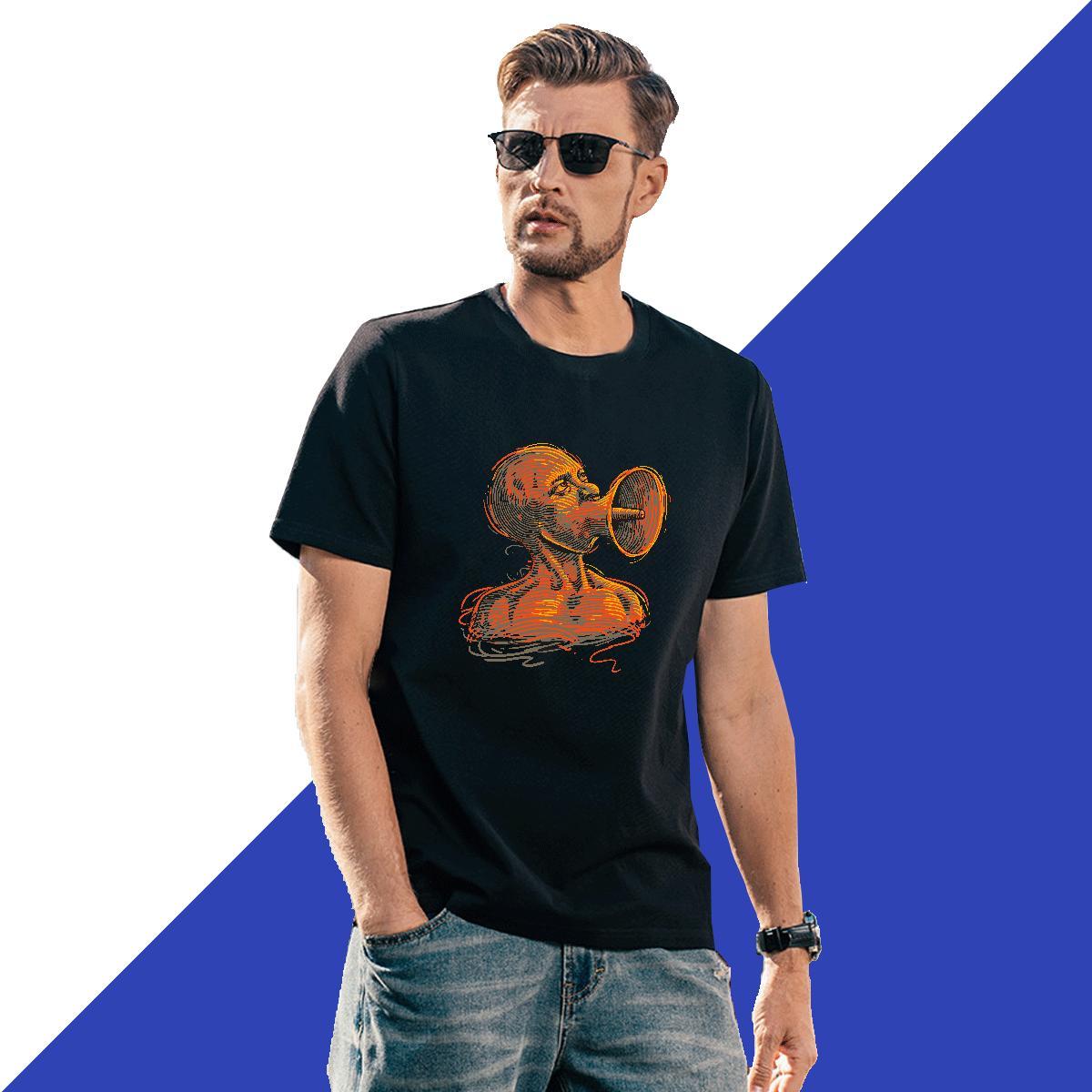 Free Shipping Men T Shirts 230g Cotton ET Street wear Hip Hop Cartoon Print Breathable Crew Neck Mens Tshirts Designer Fashion Tees