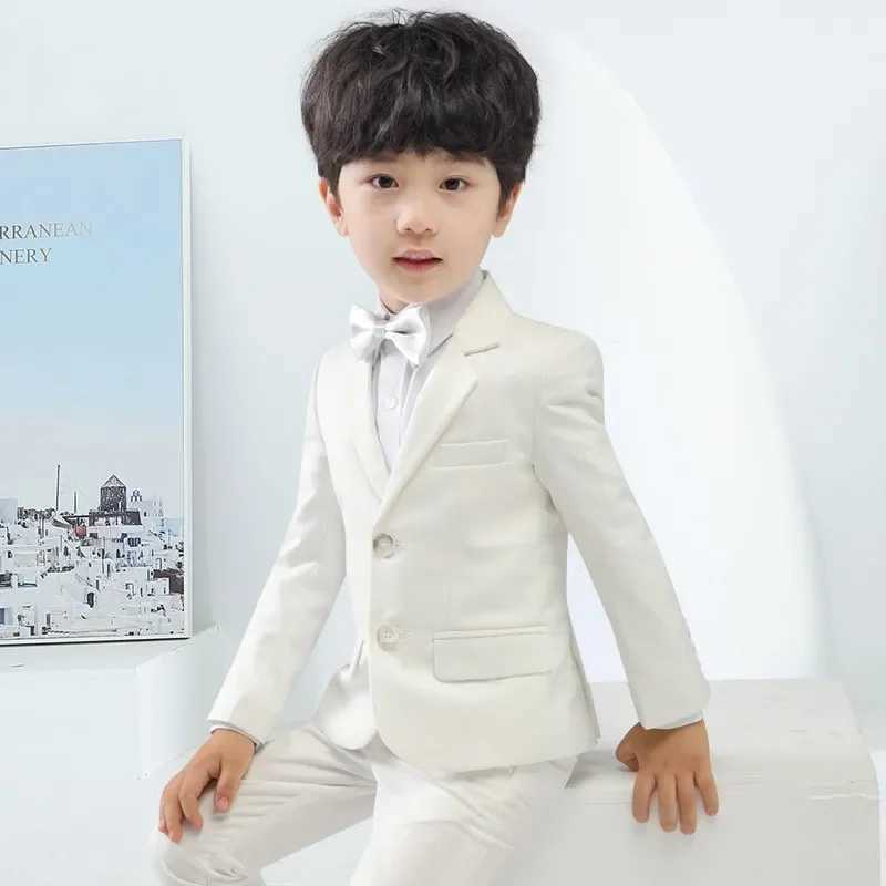 2-piece childrens formal photography set flower boy jacket evening gown teenage wedding costume childrens coat pants immersion costume W240823
