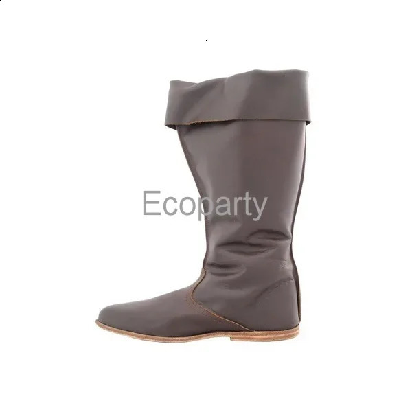 Medieval Leather Renaissance Ankle Boots Halloween Carnival Steampunk Shoes Knight Pirate Role Playing Boots Gothic Punk Shoes 240823