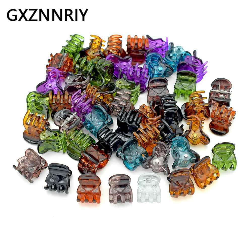 50 mini hair clips of 1.5cm suitable for girls hair accessories fashionable plastic mini claw clips hair clips headband gifts W240822