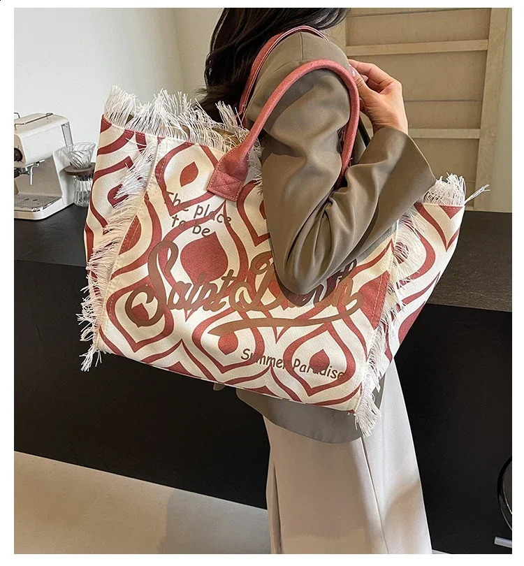 Fashion Casual Concise Shoulder Bag High Quality Korean Version Color Contrast Large Capacity Tote Bag for Women 240822