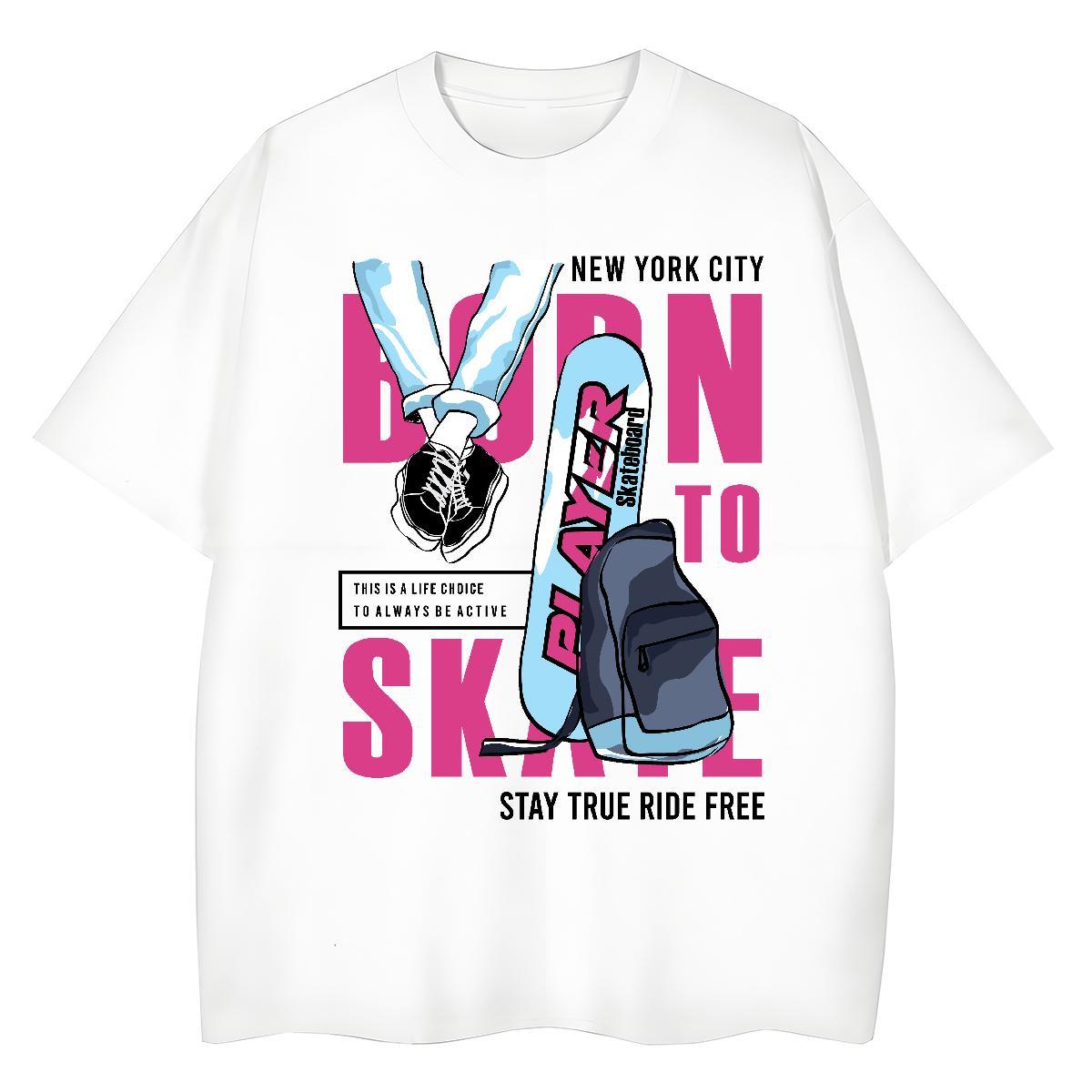 5A Unisex Tshirts 230g Cotton letter Outdoor T-Shirts Breathable Soft DIY Anime Wear