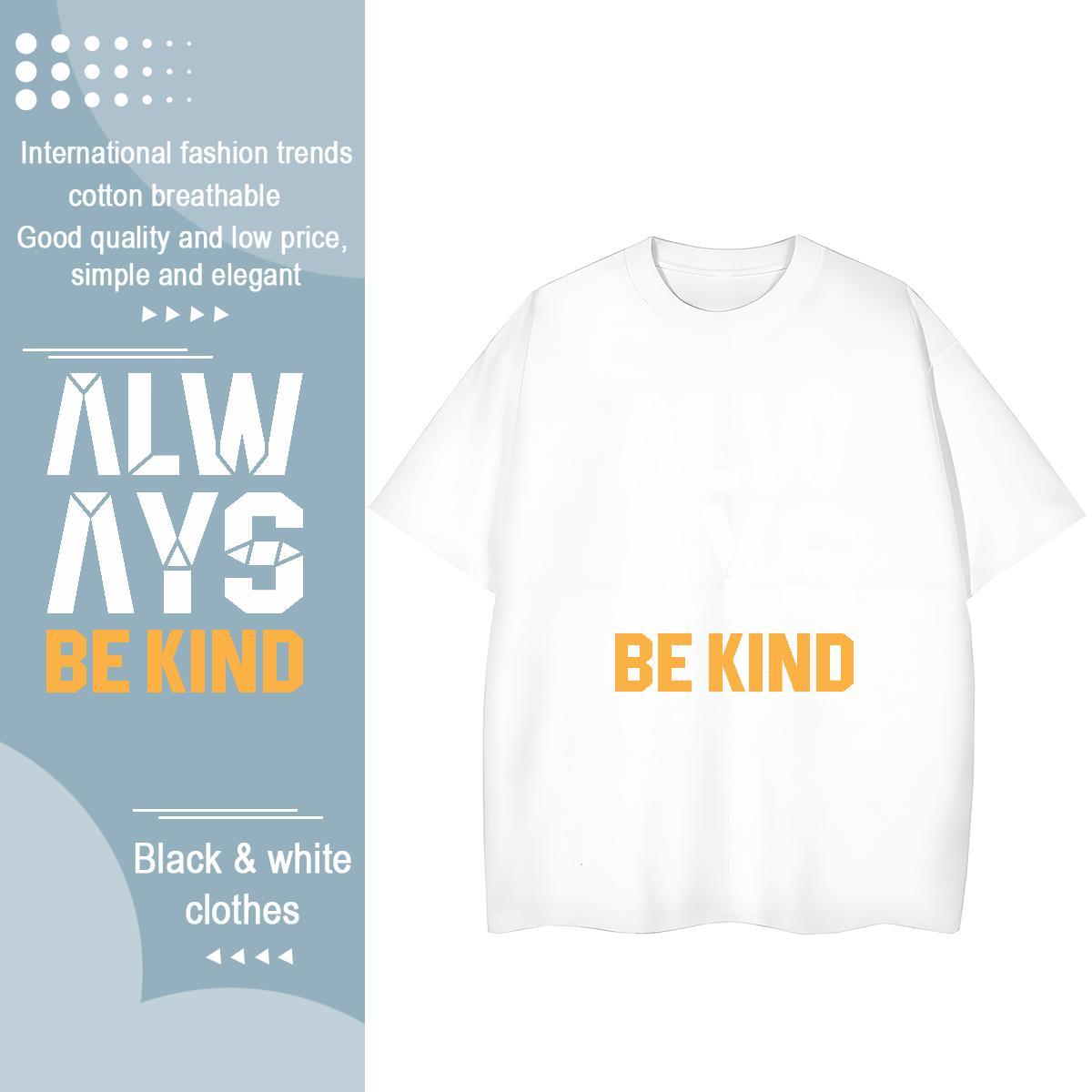 Comfortable Woman Tshirt 230g Cotton letter Sports Casual T-Shirts Breathable Short Sleeve Cartoon Printing L-4XL Tops Tees