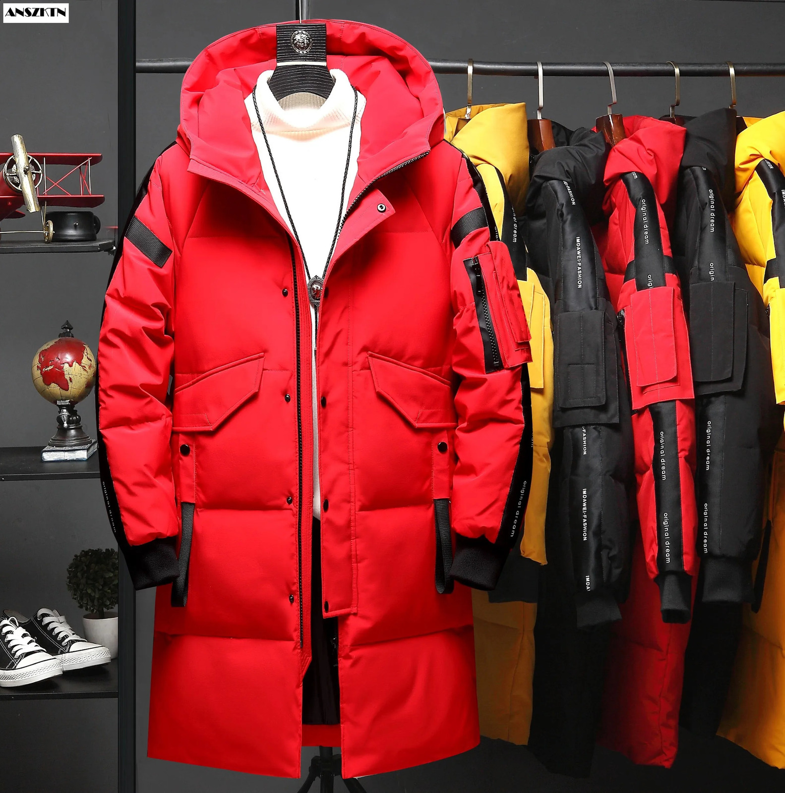 Ecommerce B247 Winter Korean Hooded Mens and Womens Jackets Youth Fashion 1966P190 240822