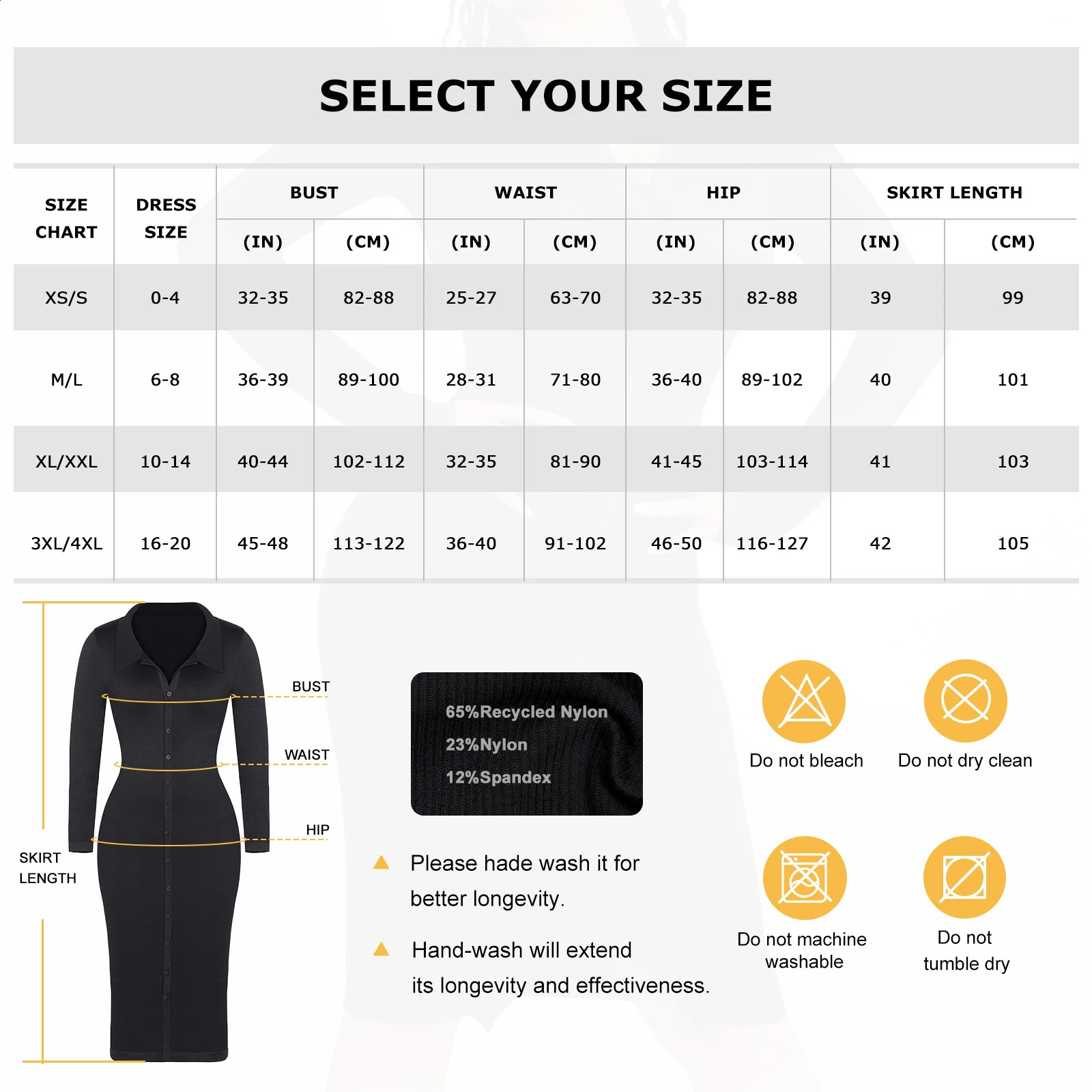 Hexin Shapwear Dress Long Sleeve Built In Bra For Women Seamless Tummy Control Push Up Thigh Slimmer Abdomen Shaper 240823