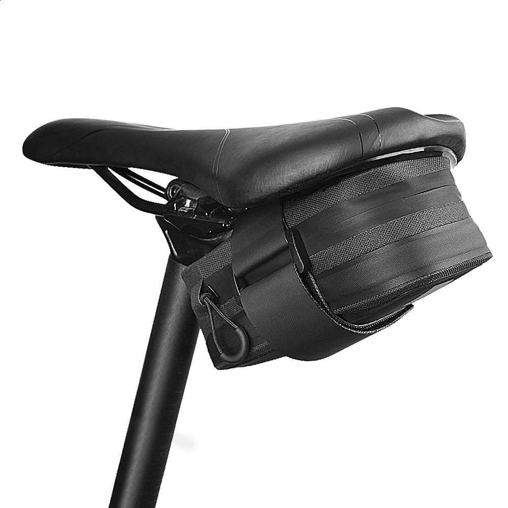 Bicycle saddle bag bicycle seat reflective rear pillar large capacity tail storage 240823