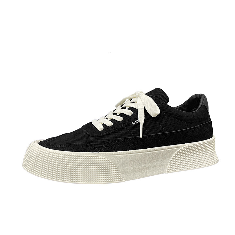 Ddmysports Spring New Men S Street Shoot And Popular Canvas Small White Shoes Low Top Thick Sole Igh Eight Board For OUTDOOR