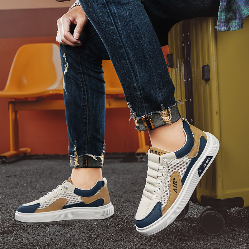 Ddmysports Autumn Mesh Hollowed Out Men S Casual Board Shoes Are Fashionable Versatile And Comfortable OUTDOOR
