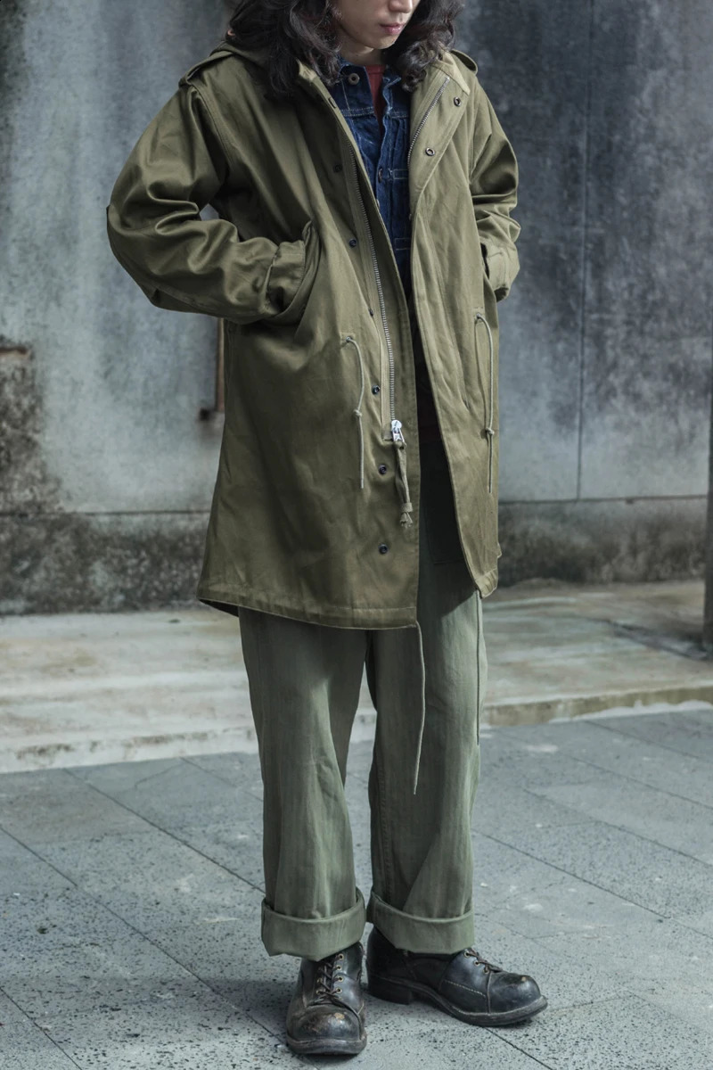 Bronson M-1951 Fishtail Parka Shell Sateen Cotton Army Type M-51 Coat Jacket 240822