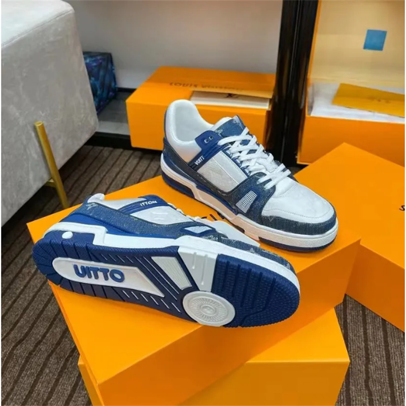 TA3 Baskets Casual Designer Femme Homme Cuir Embossé Chaussures Fashion Trainers Respirant Mesh Classique Mousse Trainer Luxe Sneaker Sport Extér