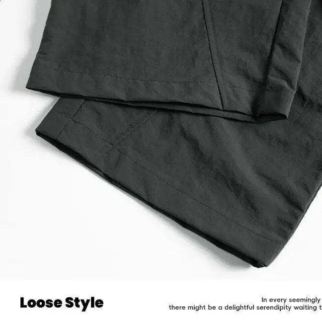 Pleated Work Pants Men Pockets Outdoor Resistant Paratrooper Pants Slightly Wrinkled Casual Trousers Waterproof Breathable 240822