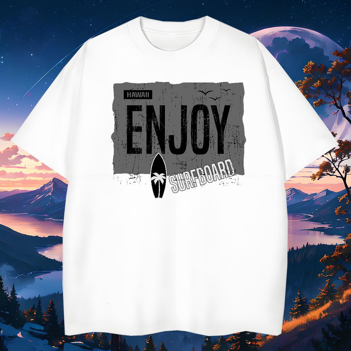 Popular T Shirt For Man 230g 100% Cotton letter Street Custom Cartoon Breathable Short Sleeve Tshirt for Man Woman Classic Casual Clothings
