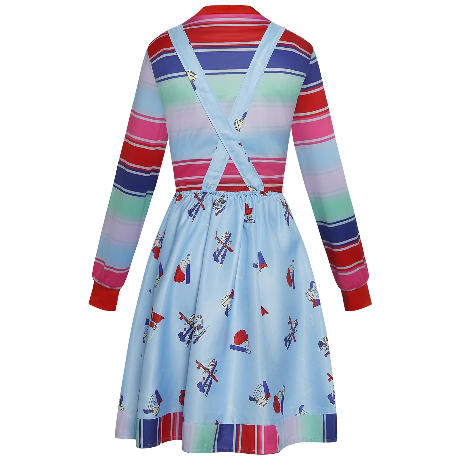 Chucky cosplay costume adult childrens game 2 jumpsuit Halloween uniform boys and girls 240823