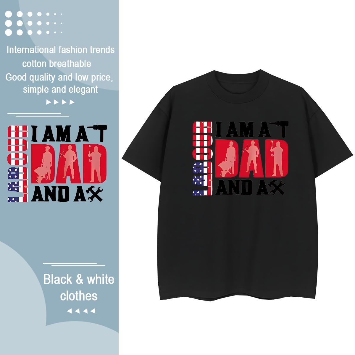 Brand Mens T Shirts 230g 100% Cotton letter Daily Wear Black White Breathable Crew Neck Men Clothes T-Shirt 2024 New Top Tees