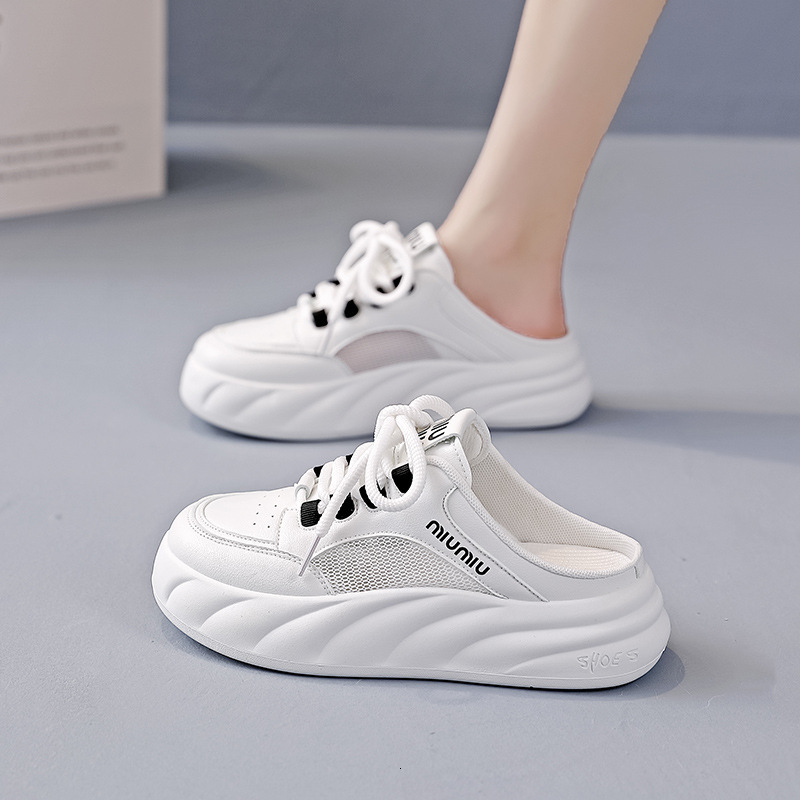 Ddmysports Alf Slippers Women S Shoes Biscuits Thick Sole New Model Summer Flat Bottomed European Style Baotou Cool Mop A OUTDOOR