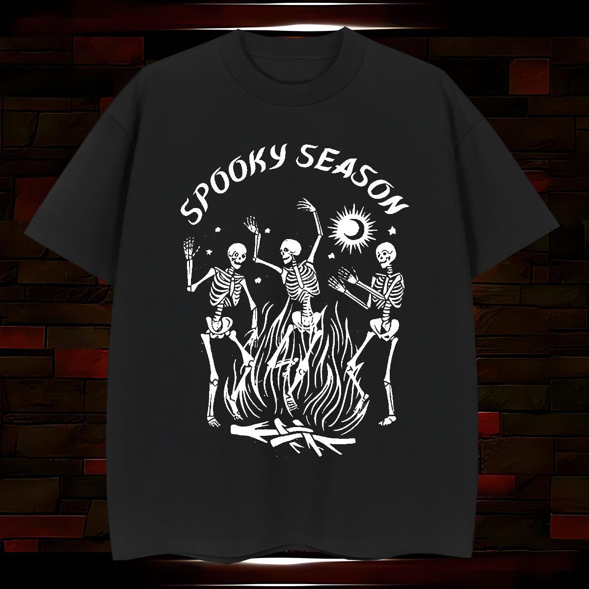 Comfortable T-Shirts for Men 230g 100% Cotton skull Daily Outfit Graphic Breathable Short Sleeve Tshirts 2024 New Top Tees