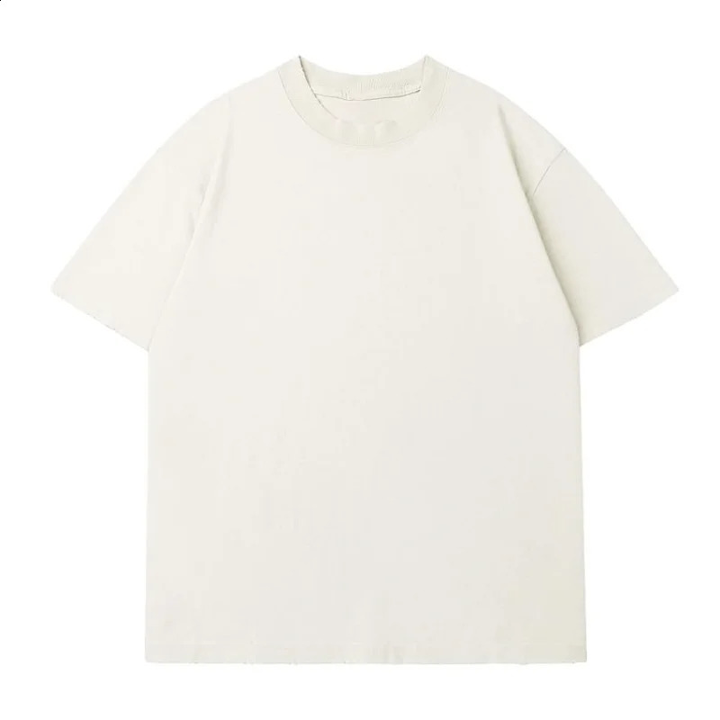 Combed 100% cotton Tshirt 5 packs mens Y2K summer short sleeved retro oversized womens top 240822