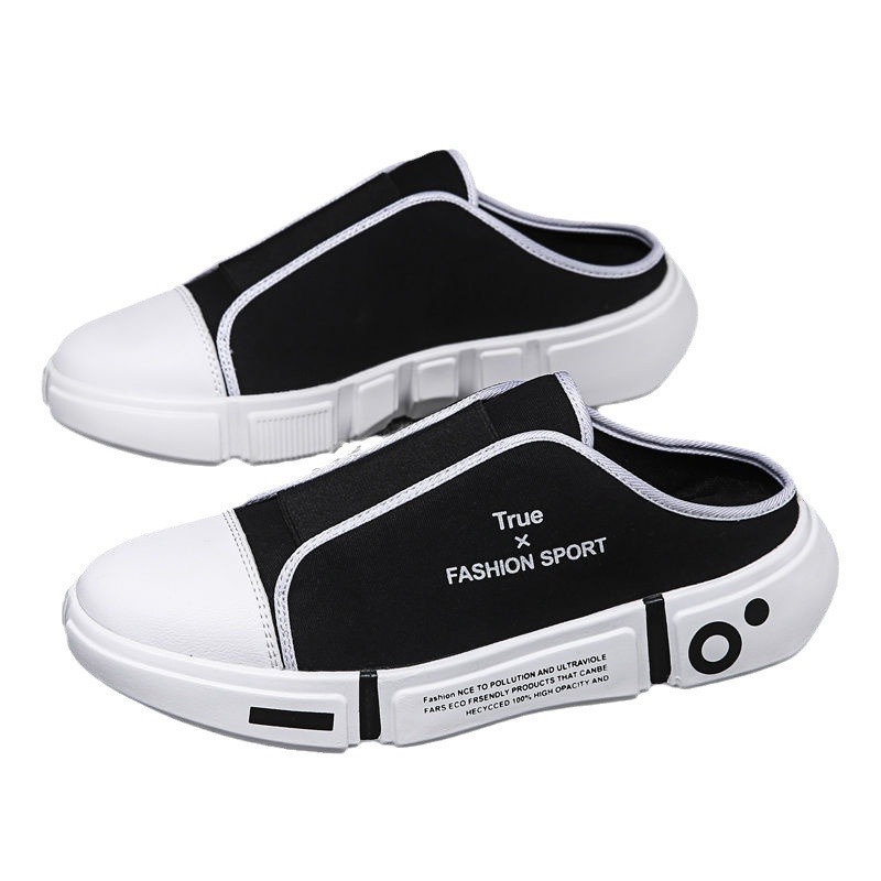 Ddmysports Summer New Korean Edition Trendy One Step Breathable Lazy Little White Social Leisure Men S Shoes Slippers OUTDOOR