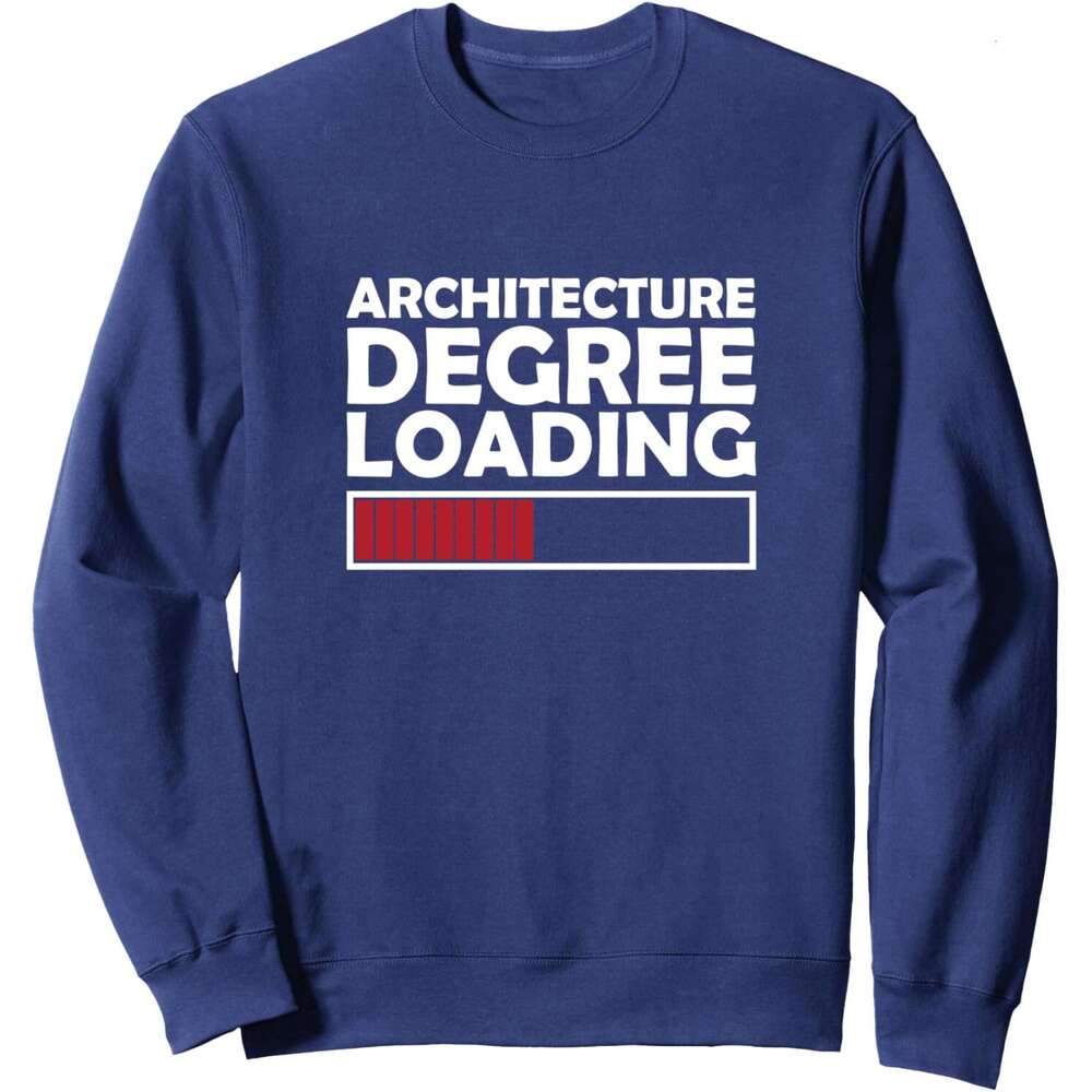 Long Sleeve Shirts for Men sweatshirt Architecture Degree Loading Graduation Student Gift Sweatshirt T shirt Tee Streetwear Casual tops clothes