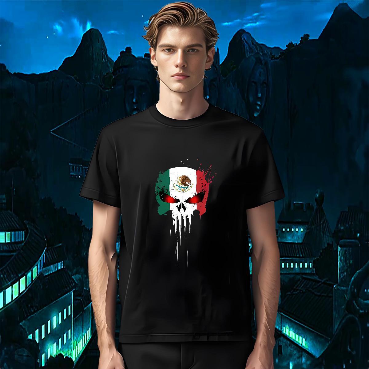 Classic Men T Shirts 100% Cotton 230g skull Daily Outfit Custom Printed Crew Neck Breathable Tshirts 2024 New Tees