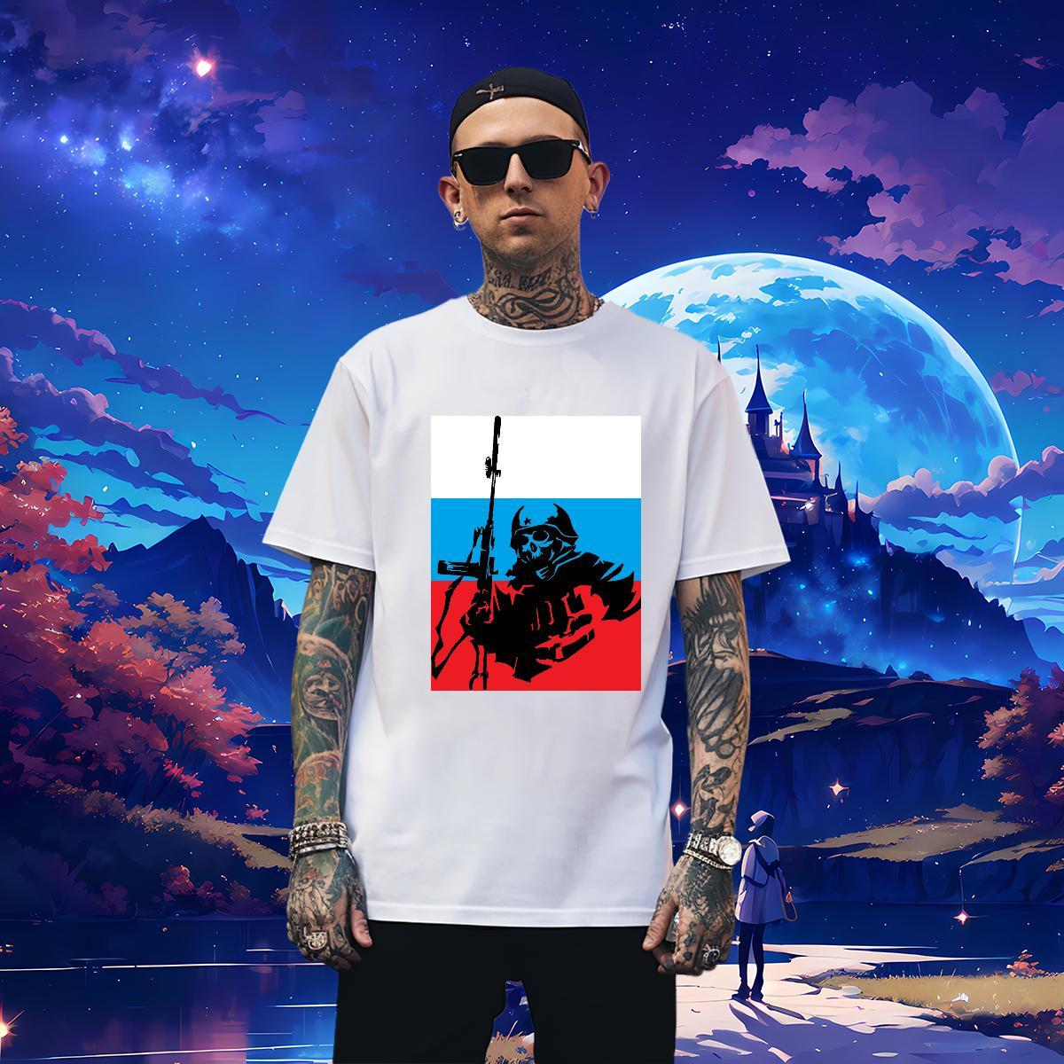 Cool Man T Shirts 230g Cotton skull Summer Casual Skull Crew Neck Breathable Men Tshirts Designer Polos