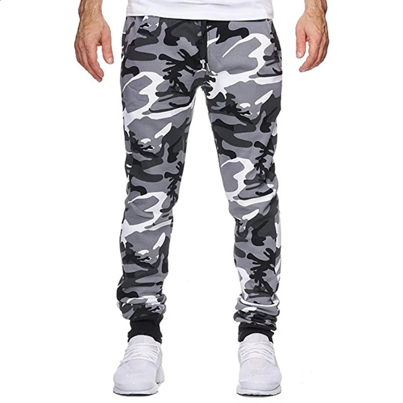 Men Trousers Casual Jogger Camouflage Ankle Banded Mid Waist Male Fashion Cargo Casual Pants Cool Sports Streetwear Autumn 240810
