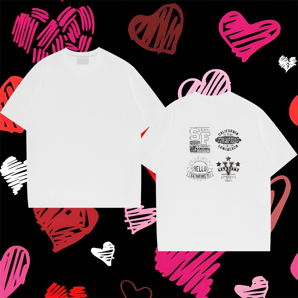 Comfortable Mens T Shirts 100% Cotton 230g letter Outdoor Black Oversized Breathable Short Sleeve Mens Tshirts DIY Tees